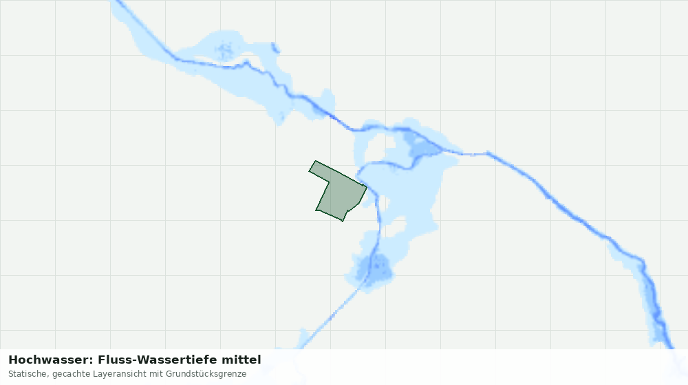 Statische Kartenansicht: Hochwasser: Fluss-Wassertiefe mittel
