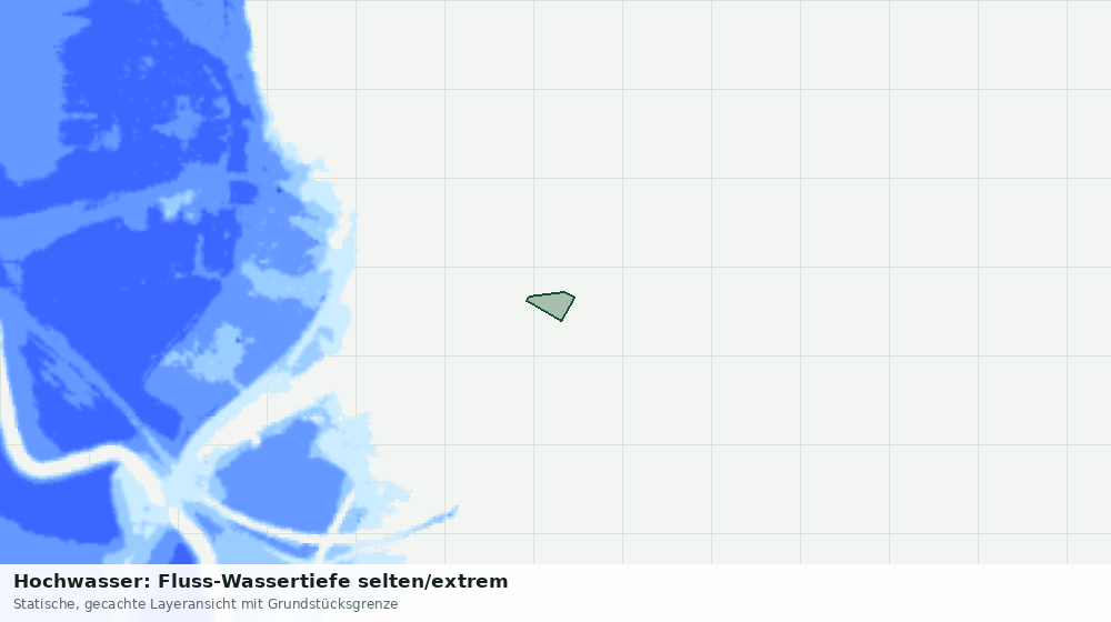 Statische Kartenansicht: Hochwasser: Fluss-Wassertiefe selten/extrem