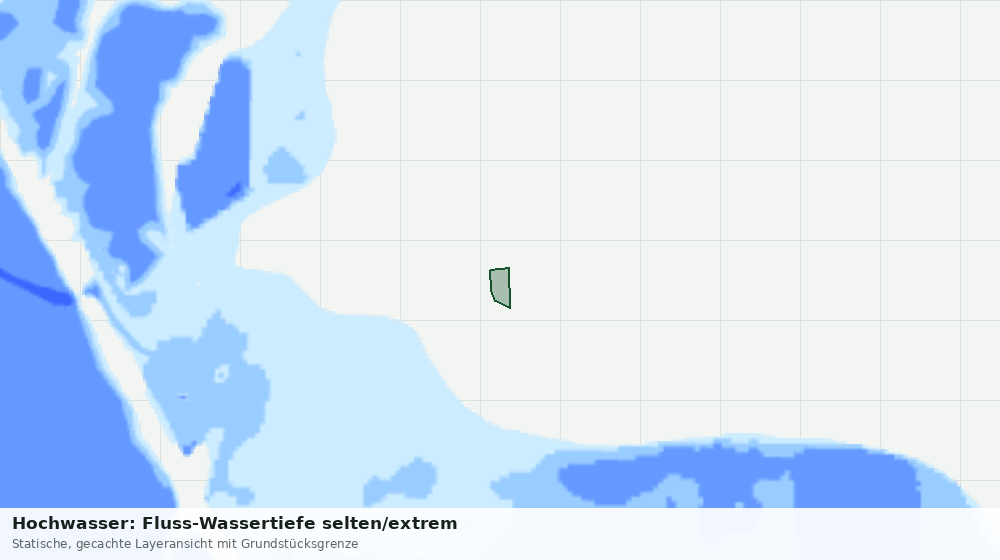Statische Kartenansicht: Hochwasser: Fluss-Wassertiefe selten/extrem