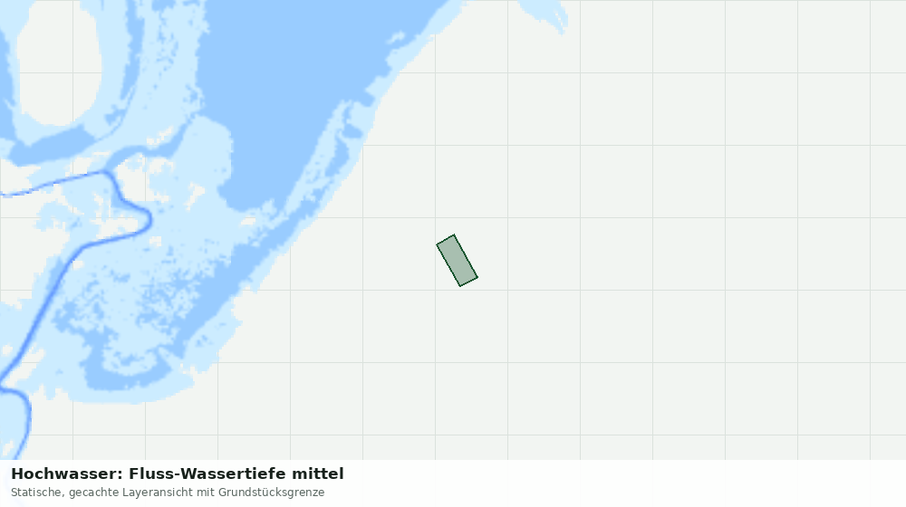 Statische Kartenansicht: Hochwasser: Fluss-Wassertiefe mittel