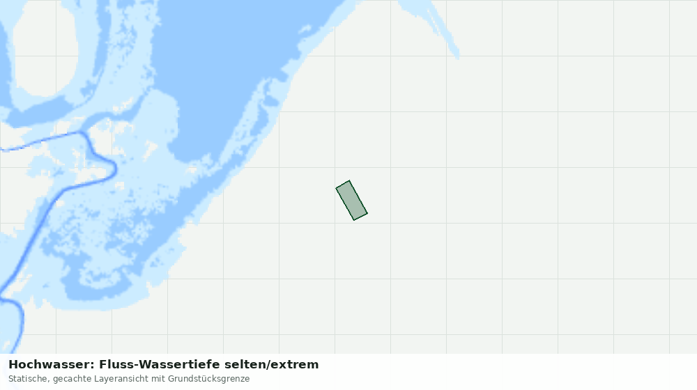 Statische Kartenansicht: Hochwasser: Fluss-Wassertiefe selten/extrem