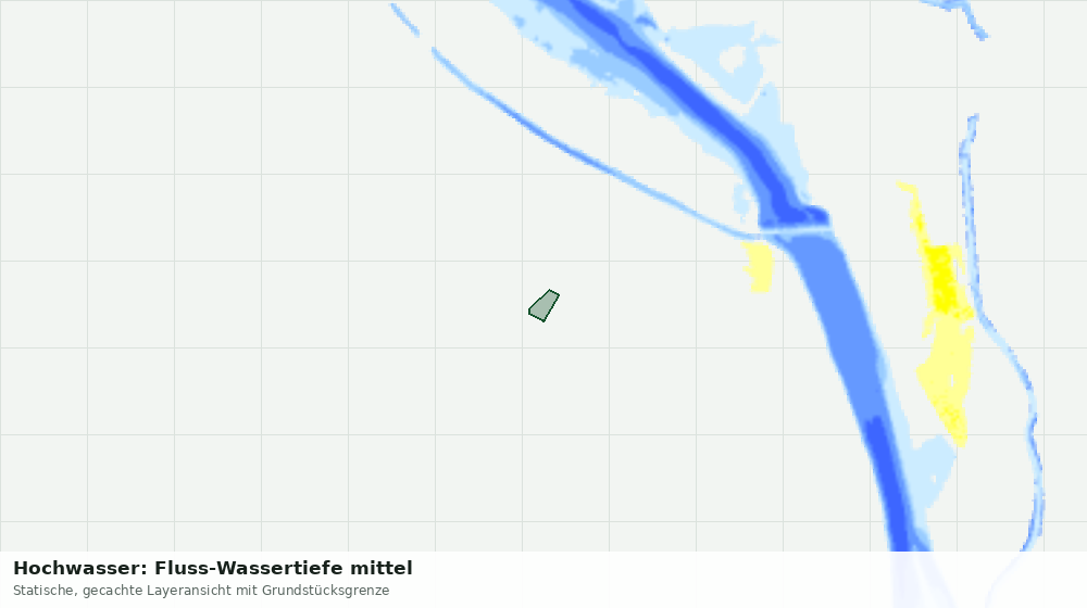 Statische Kartenansicht: Hochwasser: Fluss-Wassertiefe mittel