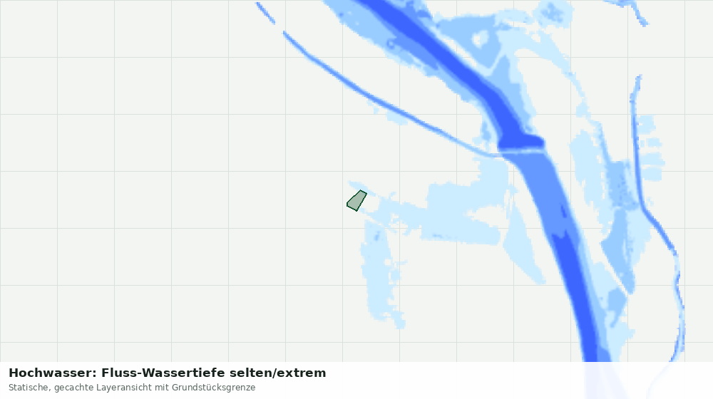 Statische Kartenansicht: Hochwasser: Fluss-Wassertiefe selten/extrem