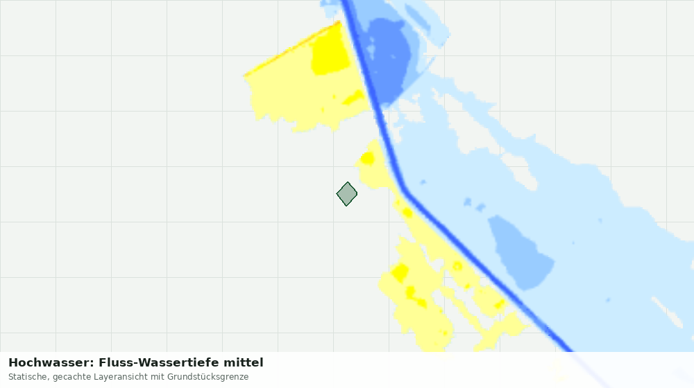 Statische Kartenansicht: Hochwasser: Fluss-Wassertiefe mittel