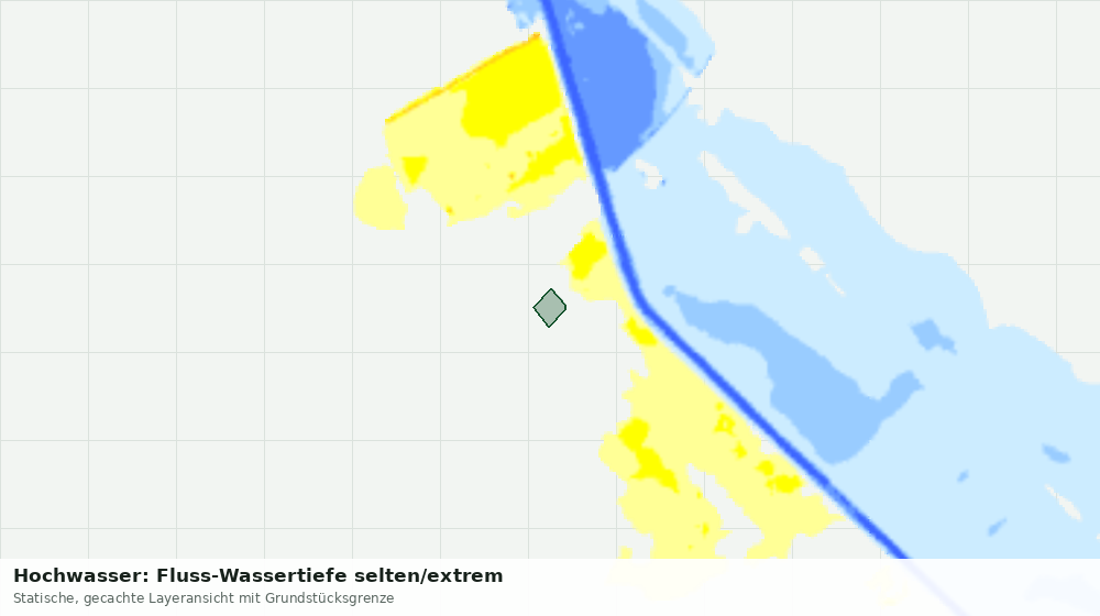 Statische Kartenansicht: Hochwasser: Fluss-Wassertiefe selten/extrem