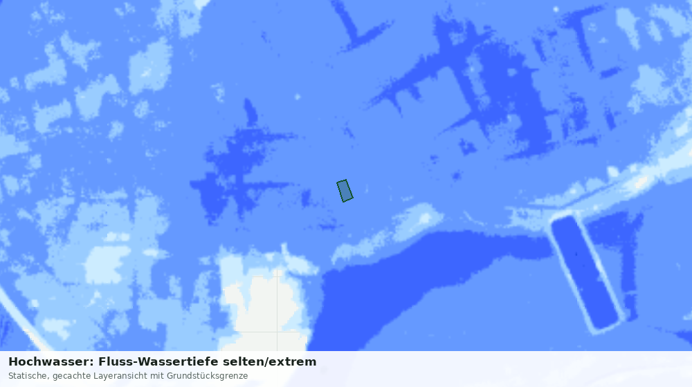 Statische Kartenansicht: Hochwasser: Fluss-Wassertiefe selten/extrem