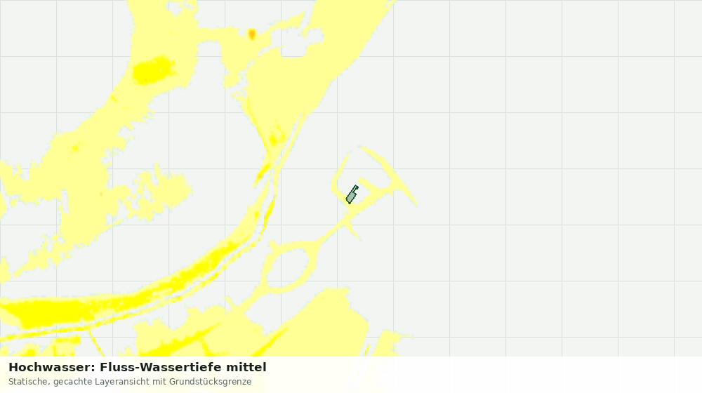 Statische Kartenansicht: Hochwasser: Fluss-Wassertiefe mittel