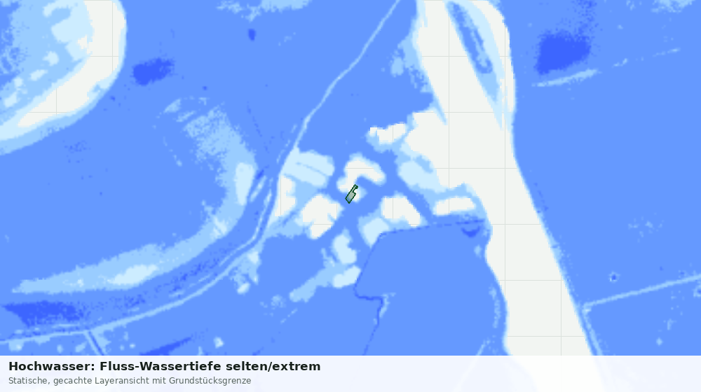 Statische Kartenansicht: Hochwasser: Fluss-Wassertiefe selten/extrem