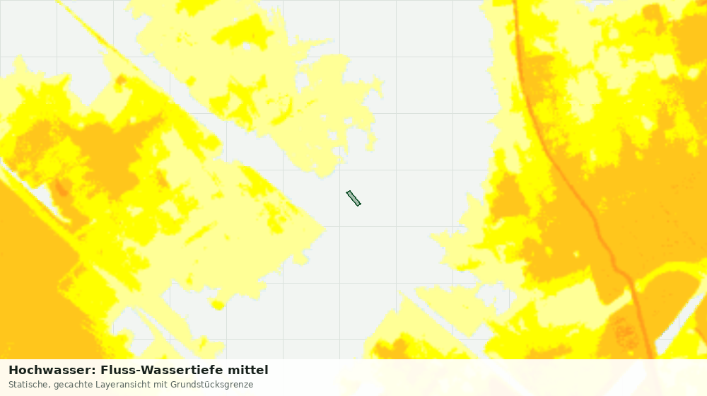 Statische Kartenansicht: Hochwasser: Fluss-Wassertiefe mittel