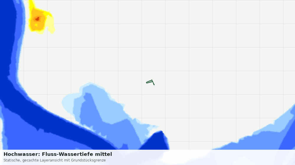 Statische Kartenansicht: Hochwasser: Fluss-Wassertiefe mittel