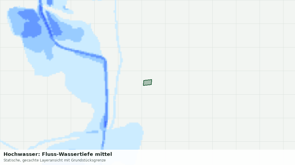 Statische Kartenansicht: Hochwasser: Fluss-Wassertiefe mittel