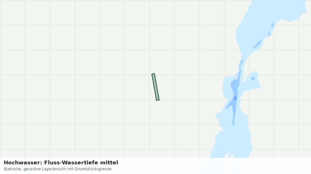 Statische Kartenansicht: Hochwasser: Fluss-Wassertiefe mittel
