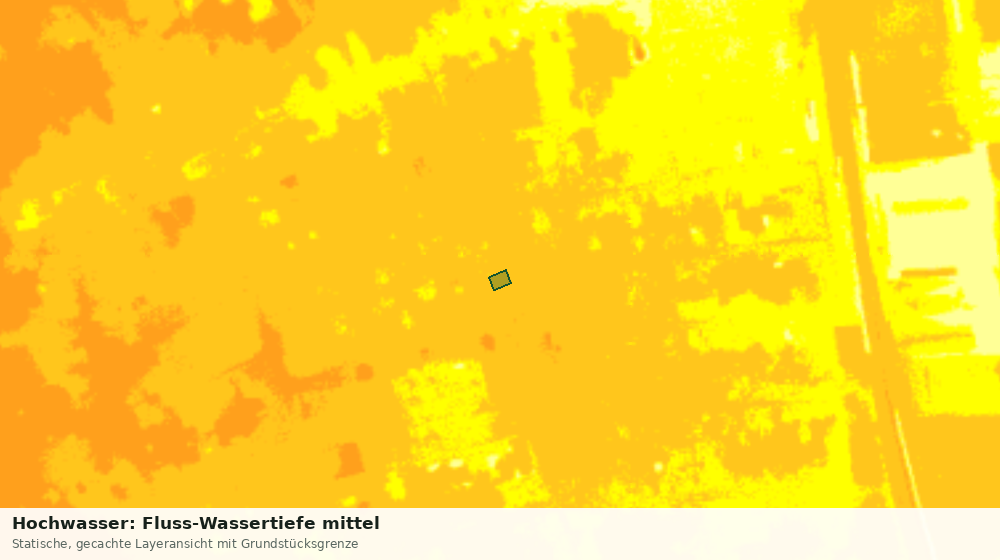 Statische Kartenansicht: Hochwasser: Fluss-Wassertiefe mittel