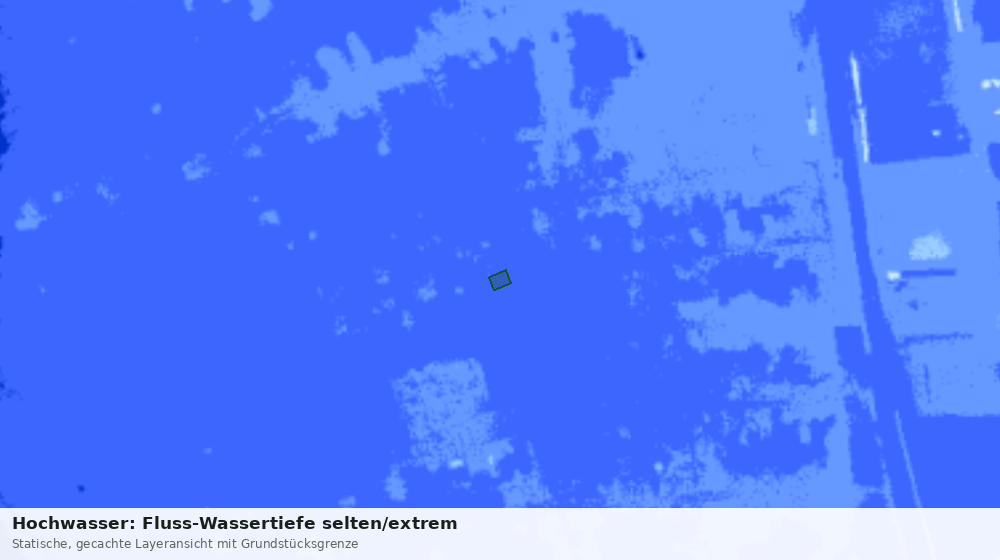 Statische Kartenansicht: Hochwasser: Fluss-Wassertiefe selten/extrem