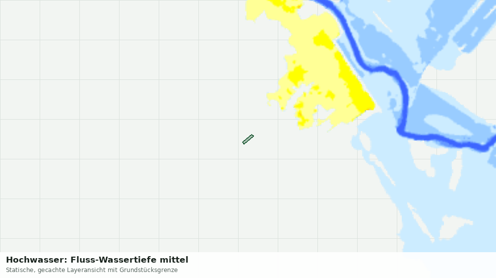 Statische Kartenansicht: Hochwasser: Fluss-Wassertiefe mittel