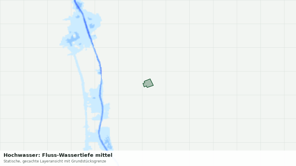 Statische Kartenansicht: Hochwasser: Fluss-Wassertiefe mittel