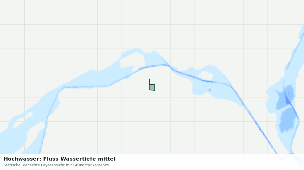 Statische Kartenansicht: Hochwasser: Fluss-Wassertiefe mittel