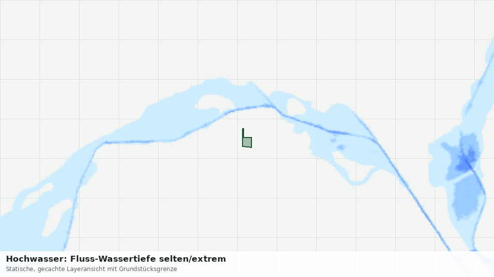 Statische Kartenansicht: Hochwasser: Fluss-Wassertiefe selten/extrem