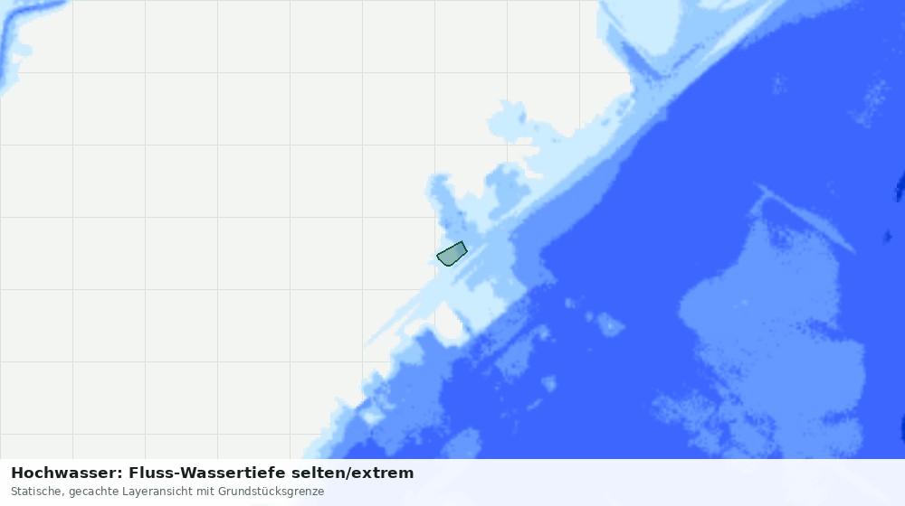 Statische Kartenansicht: Hochwasser: Fluss-Wassertiefe selten/extrem