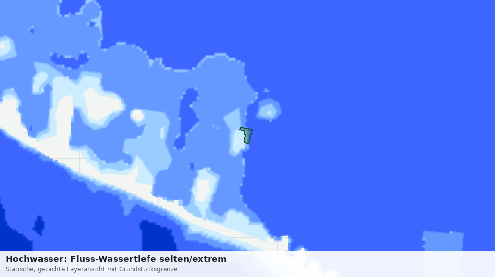 Statische Kartenansicht: Hochwasser: Fluss-Wassertiefe selten/extrem