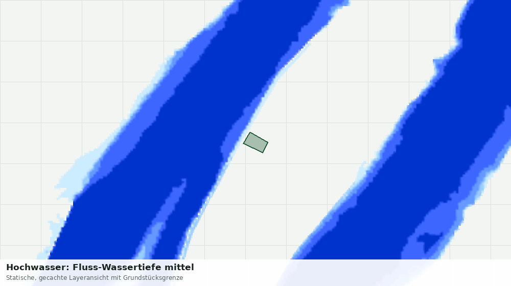 Statische Kartenansicht: Hochwasser: Fluss-Wassertiefe mittel