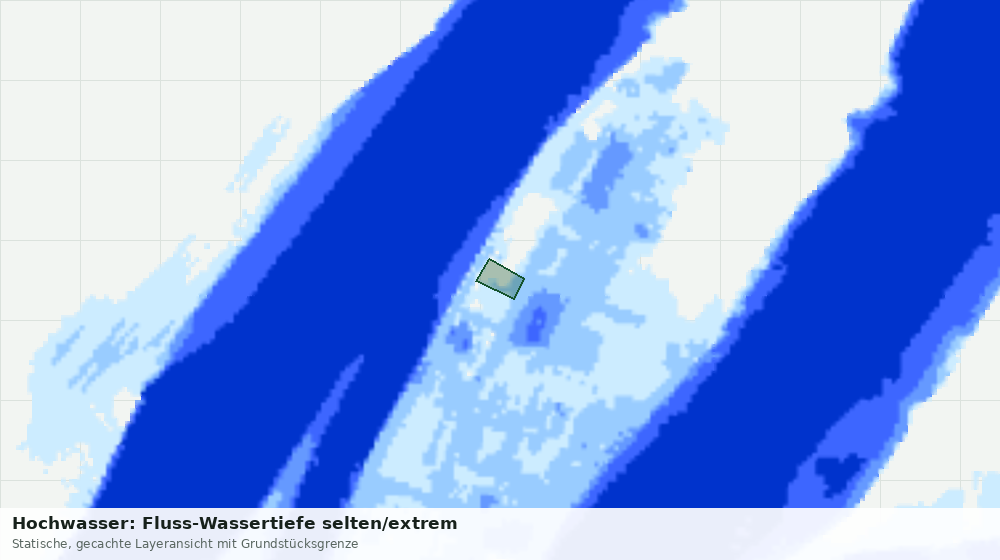 Statische Kartenansicht: Hochwasser: Fluss-Wassertiefe selten/extrem