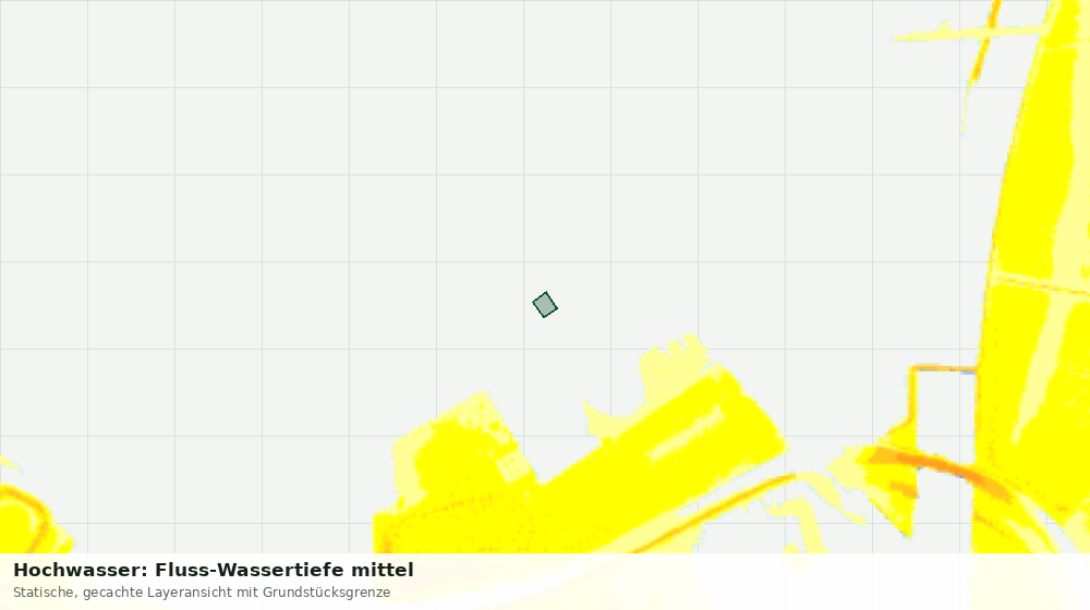 Statische Kartenansicht: Hochwasser: Fluss-Wassertiefe mittel