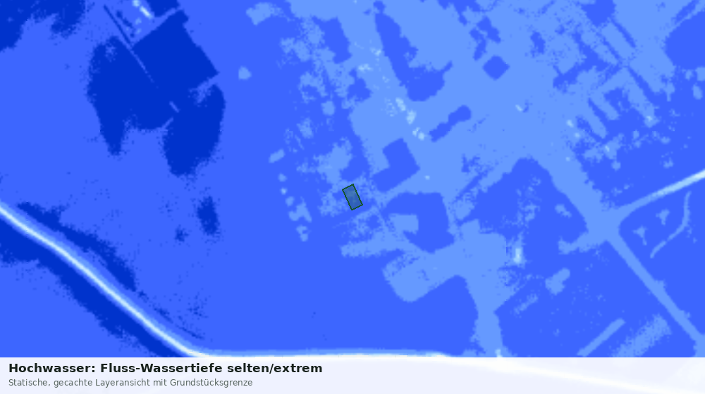 Statische Kartenansicht: Hochwasser: Fluss-Wassertiefe selten/extrem