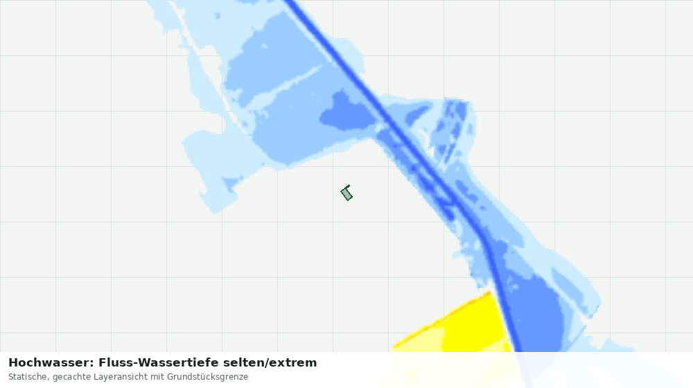 Statische Kartenansicht: Hochwasser: Fluss-Wassertiefe selten/extrem