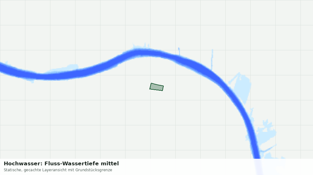 Statische Kartenansicht: Hochwasser: Fluss-Wassertiefe mittel