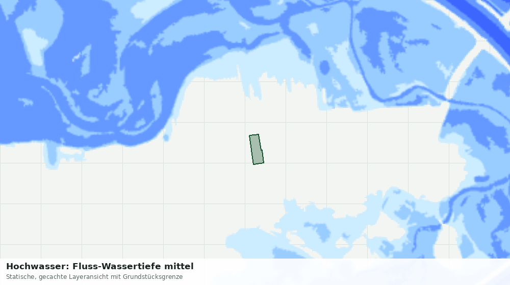 Statische Kartenansicht: Hochwasser: Fluss-Wassertiefe mittel