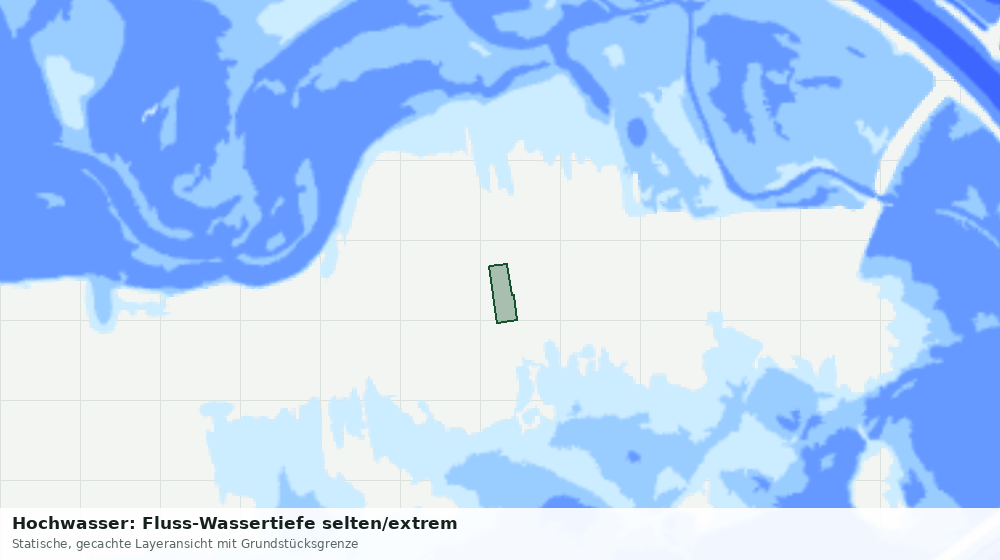 Statische Kartenansicht: Hochwasser: Fluss-Wassertiefe selten/extrem