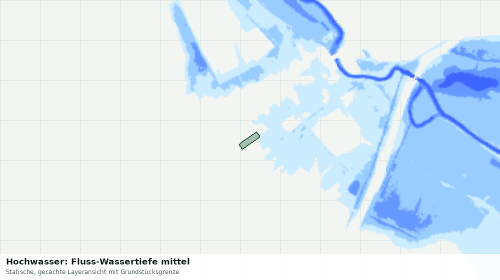 Statische Kartenansicht: Hochwasser: Fluss-Wassertiefe mittel