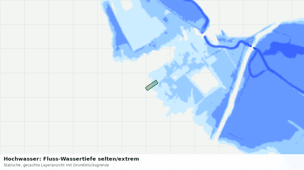 Statische Kartenansicht: Hochwasser: Fluss-Wassertiefe selten/extrem