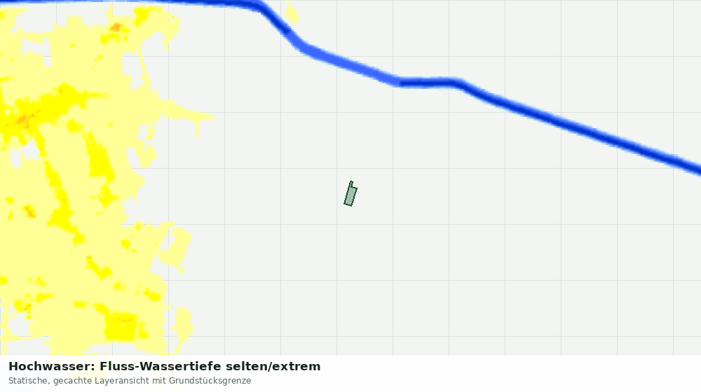 Statische Kartenansicht: Hochwasser: Fluss-Wassertiefe selten/extrem