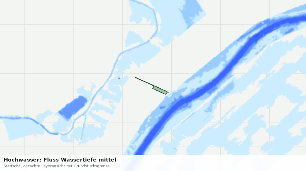 Statische Kartenansicht: Hochwasser: Fluss-Wassertiefe mittel