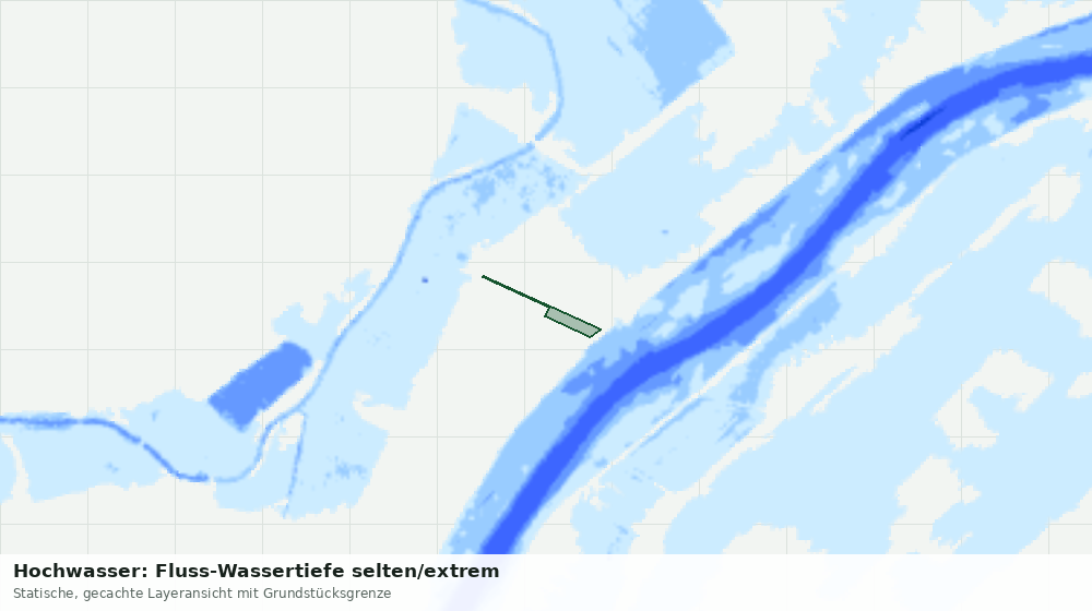 Statische Kartenansicht: Hochwasser: Fluss-Wassertiefe selten/extrem