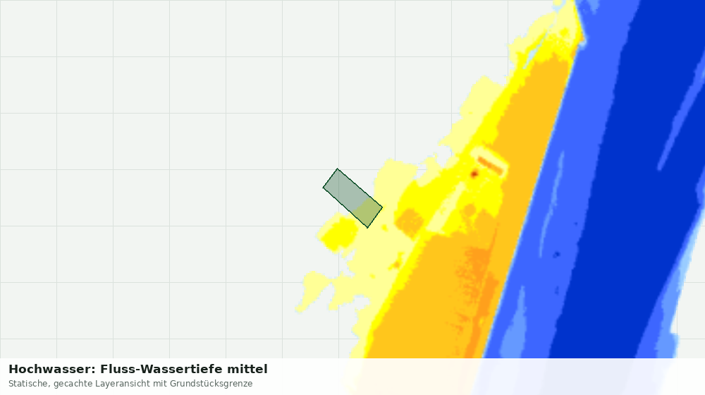 Statische Kartenansicht: Hochwasser: Fluss-Wassertiefe mittel