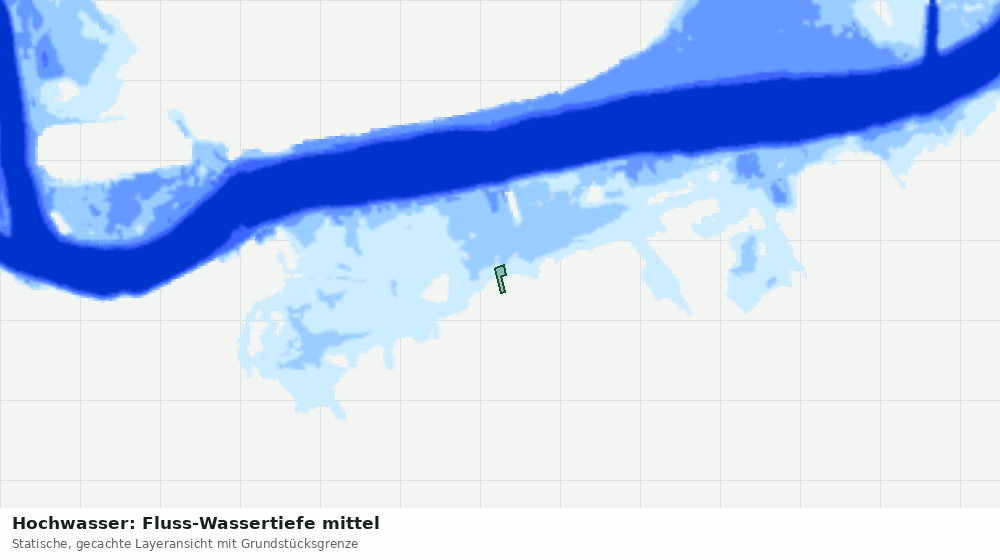 Statische Kartenansicht: Hochwasser: Fluss-Wassertiefe mittel