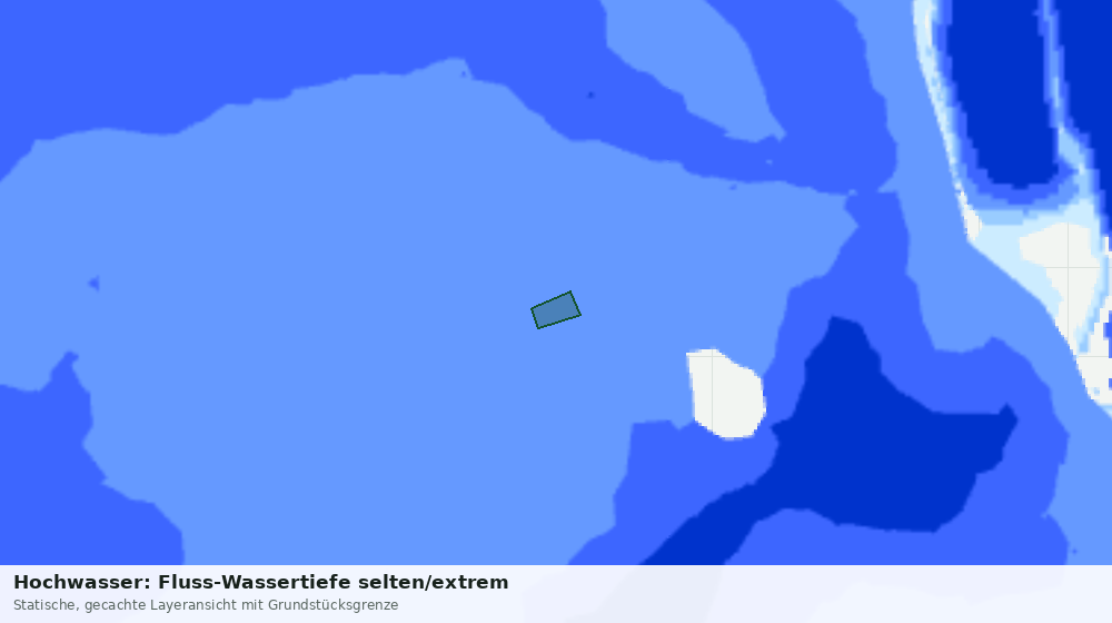 Statische Kartenansicht: Hochwasser: Fluss-Wassertiefe selten/extrem