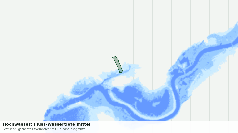 Statische Kartenansicht: Hochwasser: Fluss-Wassertiefe mittel