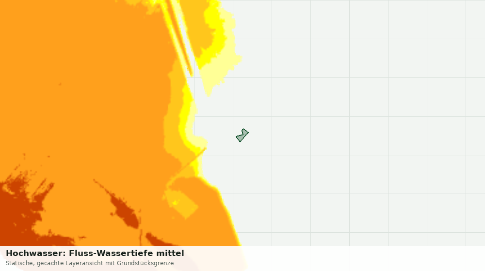 Statische Kartenansicht: Hochwasser: Fluss-Wassertiefe mittel