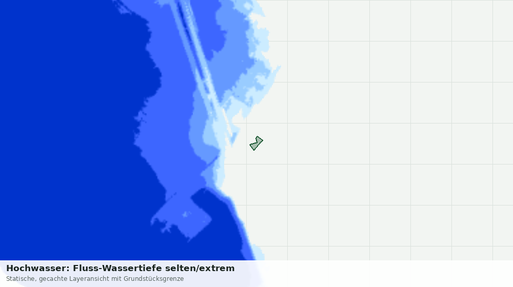 Statische Kartenansicht: Hochwasser: Fluss-Wassertiefe selten/extrem