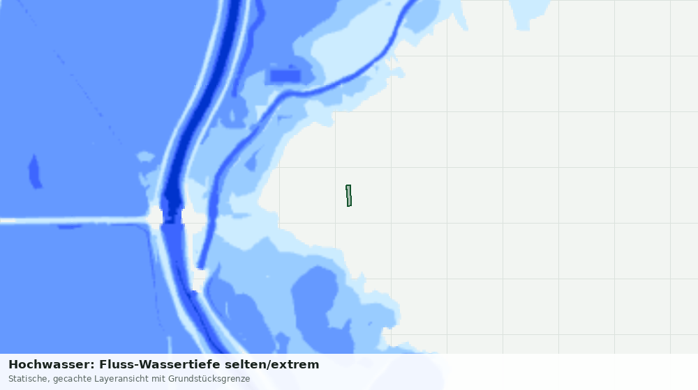 Statische Kartenansicht: Hochwasser: Fluss-Wassertiefe selten/extrem
