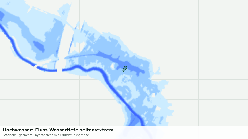 Statische Kartenansicht: Hochwasser: Fluss-Wassertiefe selten/extrem