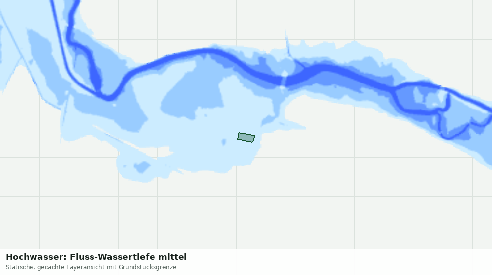 Statische Kartenansicht: Hochwasser: Fluss-Wassertiefe mittel
