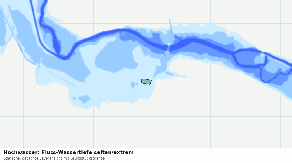 Statische Kartenansicht: Hochwasser: Fluss-Wassertiefe selten/extrem