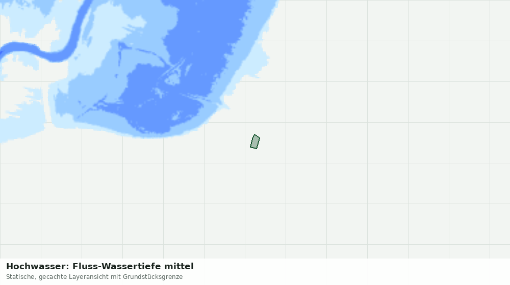 Statische Kartenansicht: Hochwasser: Fluss-Wassertiefe mittel