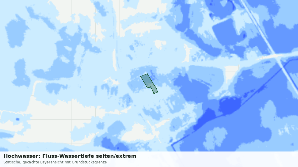 Statische Kartenansicht: Hochwasser: Fluss-Wassertiefe selten/extrem