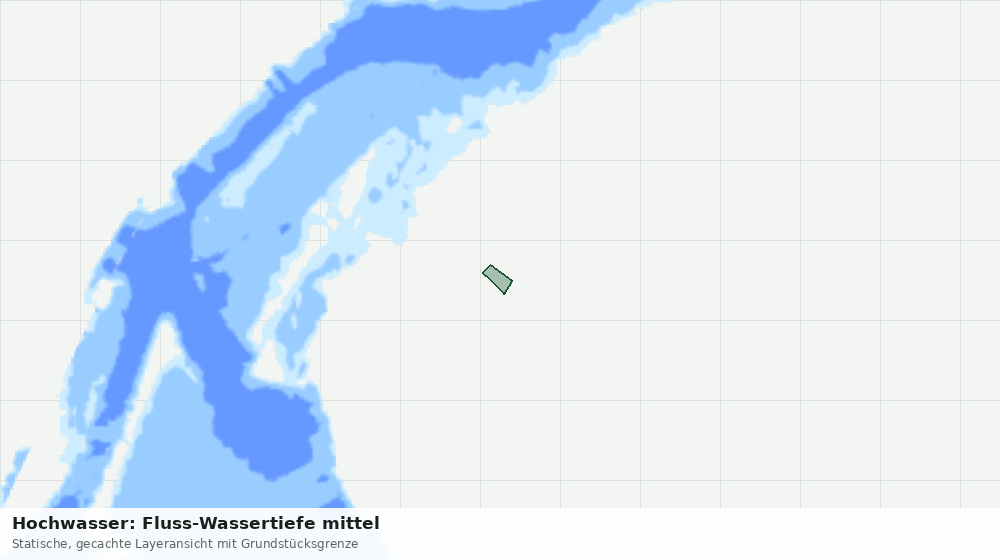Statische Kartenansicht: Hochwasser: Fluss-Wassertiefe mittel